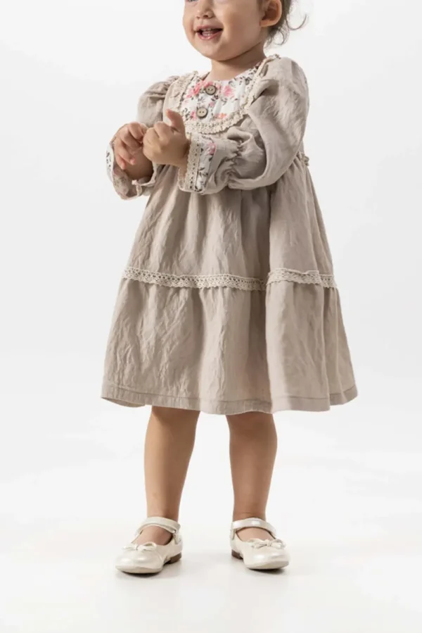 Baby Girl Formal Dress with Collar Detail: Ages 2-5