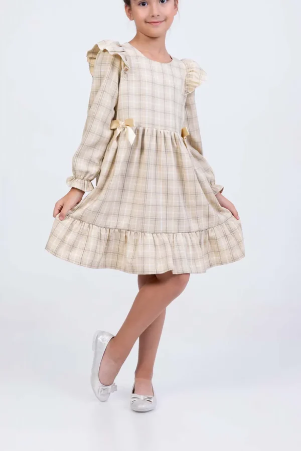 Ruffled Sleeves Easter Dress : Ages 2-9