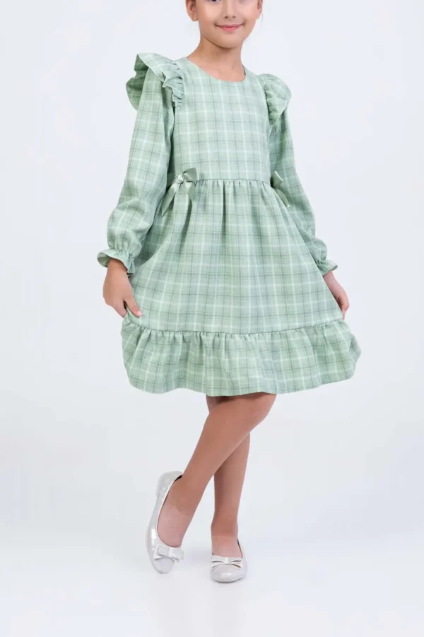 Ruffled Sleeves Easter Dress : Ages 2-9