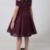 girls-party-dress-with-bow-Maroon2 Girls Party Ddress with Bow : Ages 2-9