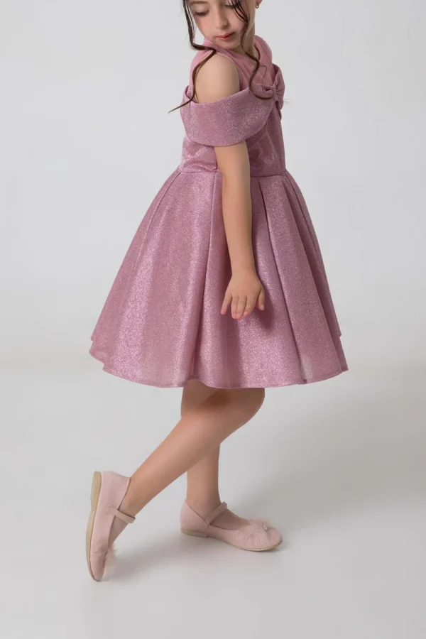 girls-party-dress-with-bowPink2 Girls Party Ddress with Bow : Ages 2-9