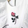 Girls' Cotton Dress with Cross-Stitch Embroidery
