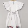 Girls' Cotton Dress with Cross-Stitch Embroidery