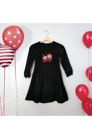 Velvet Kids Dress - Handmade Elegance and Winter Warmth